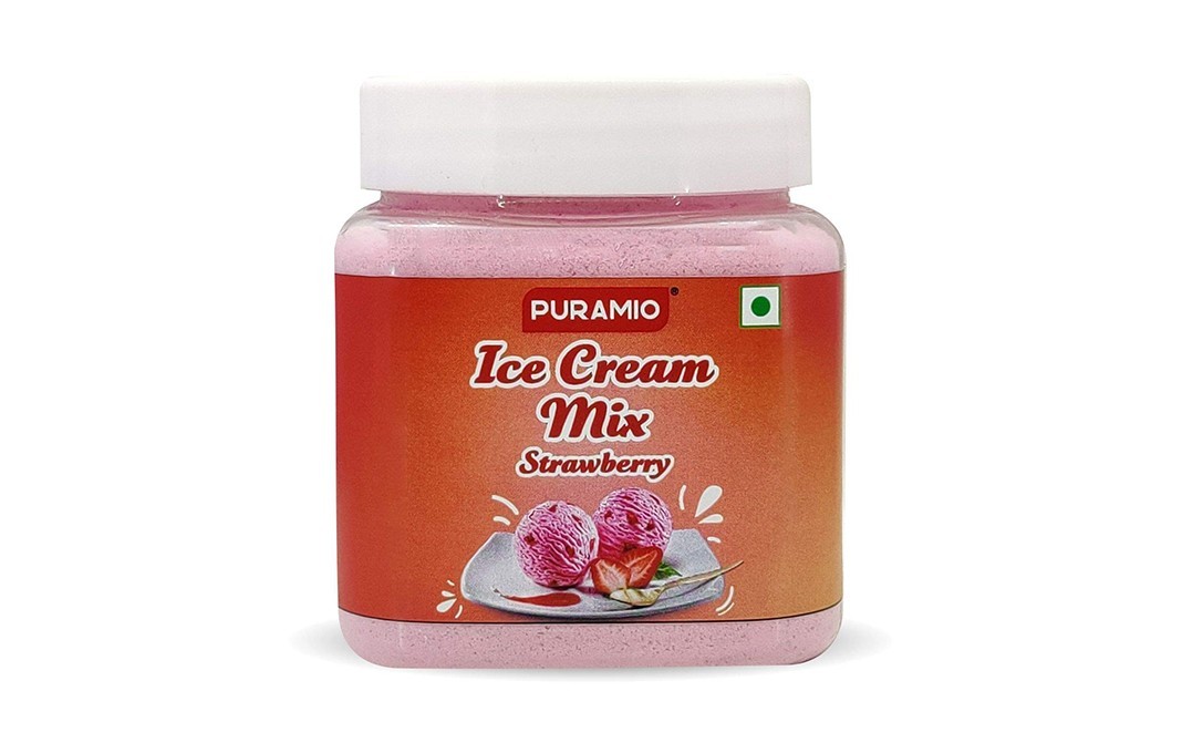 Puramio Ice Cream Mix Strawberry   Plastic Jar  250 grams